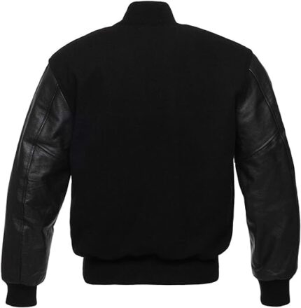 Black Varsity Jacket Kids Back