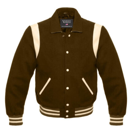 Brown Retro Varsity Jacket