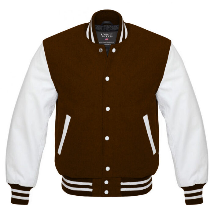 Dark Brown Varsity Jacket Kids