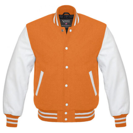 Orange Varsity Jacket Women's