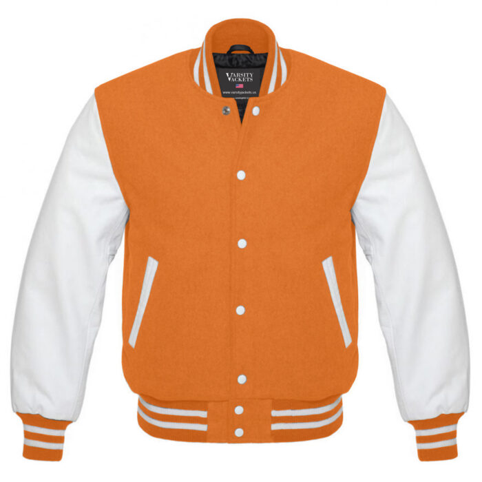 Orange Varsity Jacket Women's