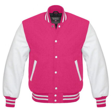 Women's Pink Varsity Jacket