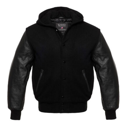 Black Varsity Hoodie