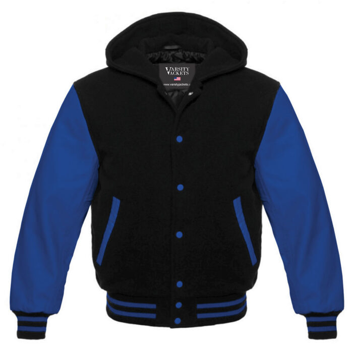 Black and Blue Varsity Hoodie