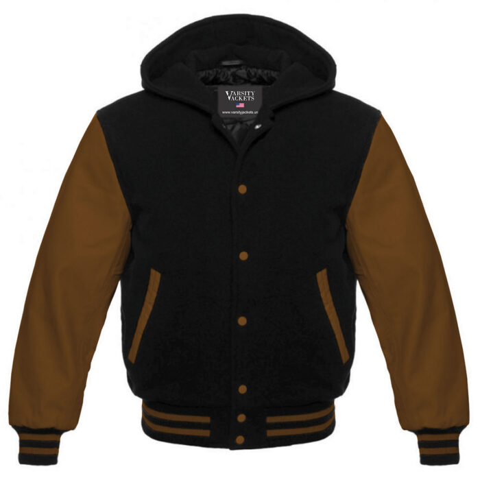 Black and Brown Varsity Hoodie Kids