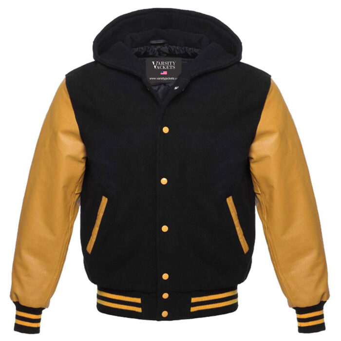 Black and Golden Varsity Hoodie