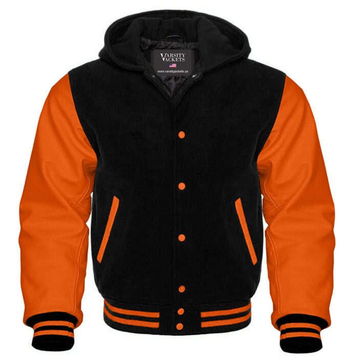 Black and Orange Varsity Hoodie