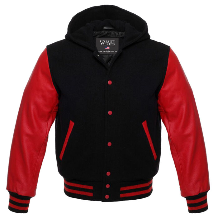 Black and Red Varsity Hoodie