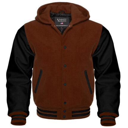 Brown and Black Varsity Hoodie