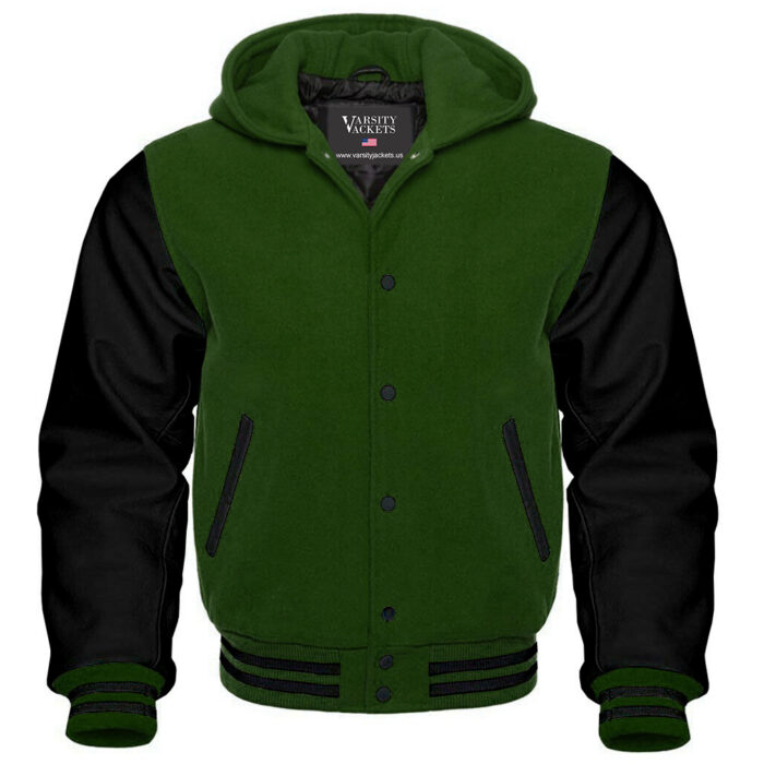 Dark Green Varsity Hoodie