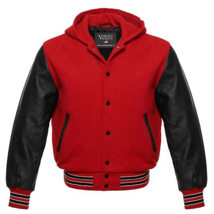 Red and Black Varsity Hoodie Kids