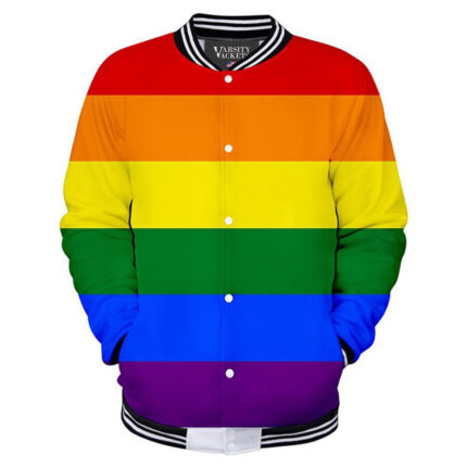 Kids Rainbow Varsity Jacket