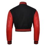 Cropped Varsity Jacket Women Back