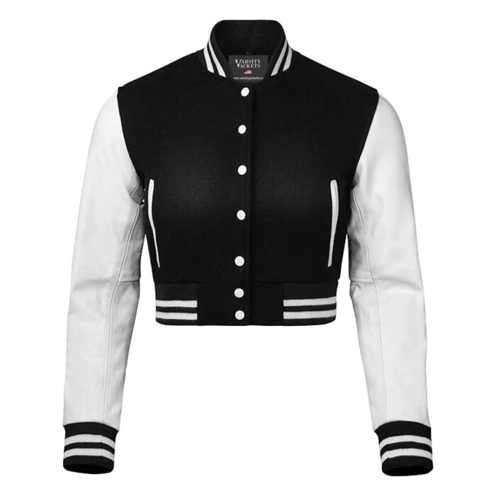 Crop Varsity Jacket Women's