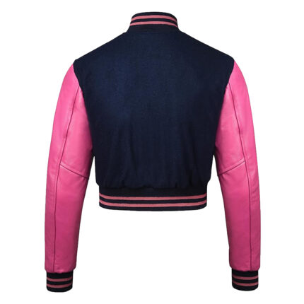 Varsity Jacket Women Crop Back